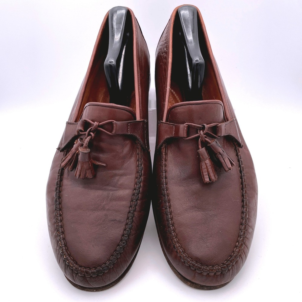 Allen Edmonds Leather Mens 10.5 Urbino Tassel Loafer Brown Oxblood